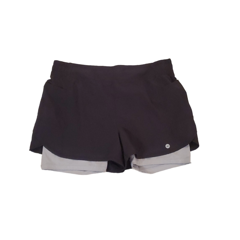 Avia Girls‎ 2Fer Black Woven Workout Training Shorts 2XL/Size 18